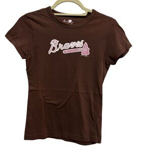 Atlanta Braves - Brown with Pink “Braves” - Size XS-S tag says Med, runs small
